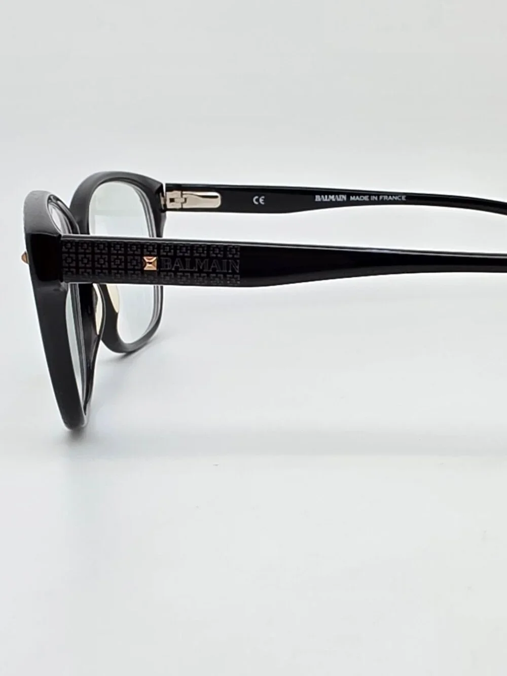 Balmain Paris BL1045 Black Cat Eye Eyeglasses Frame w/Flexhinge and Case France